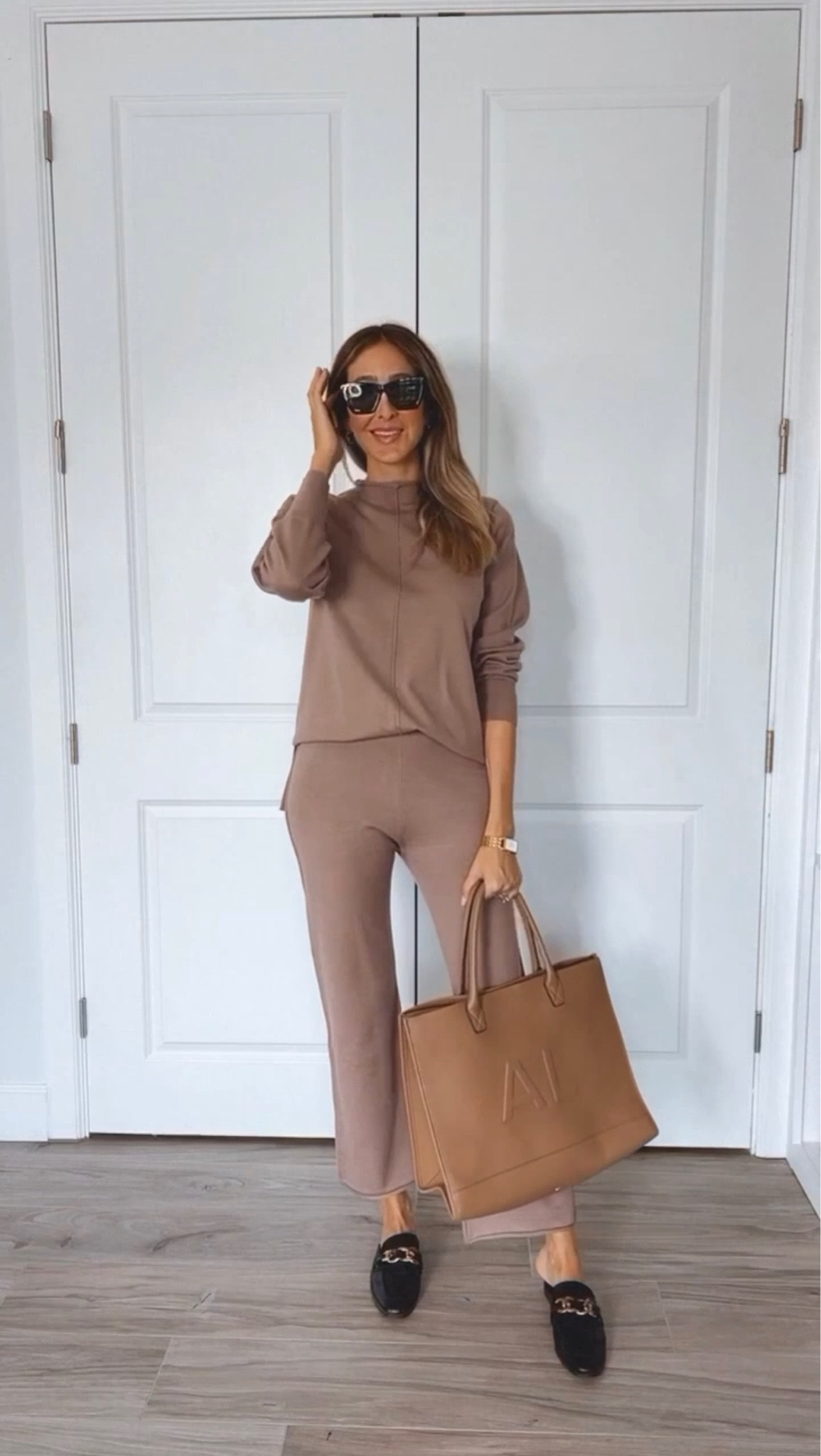 Amazon top seller set. 
I love all the colors available, this is a perfect fall/winter color.
It fits true to size and I am wearing a size small.

Also, I love this black mule. It is so comfortable and stylish. Runs true to size.

#LTKstyletip #LTKshoecrush #LTKover40