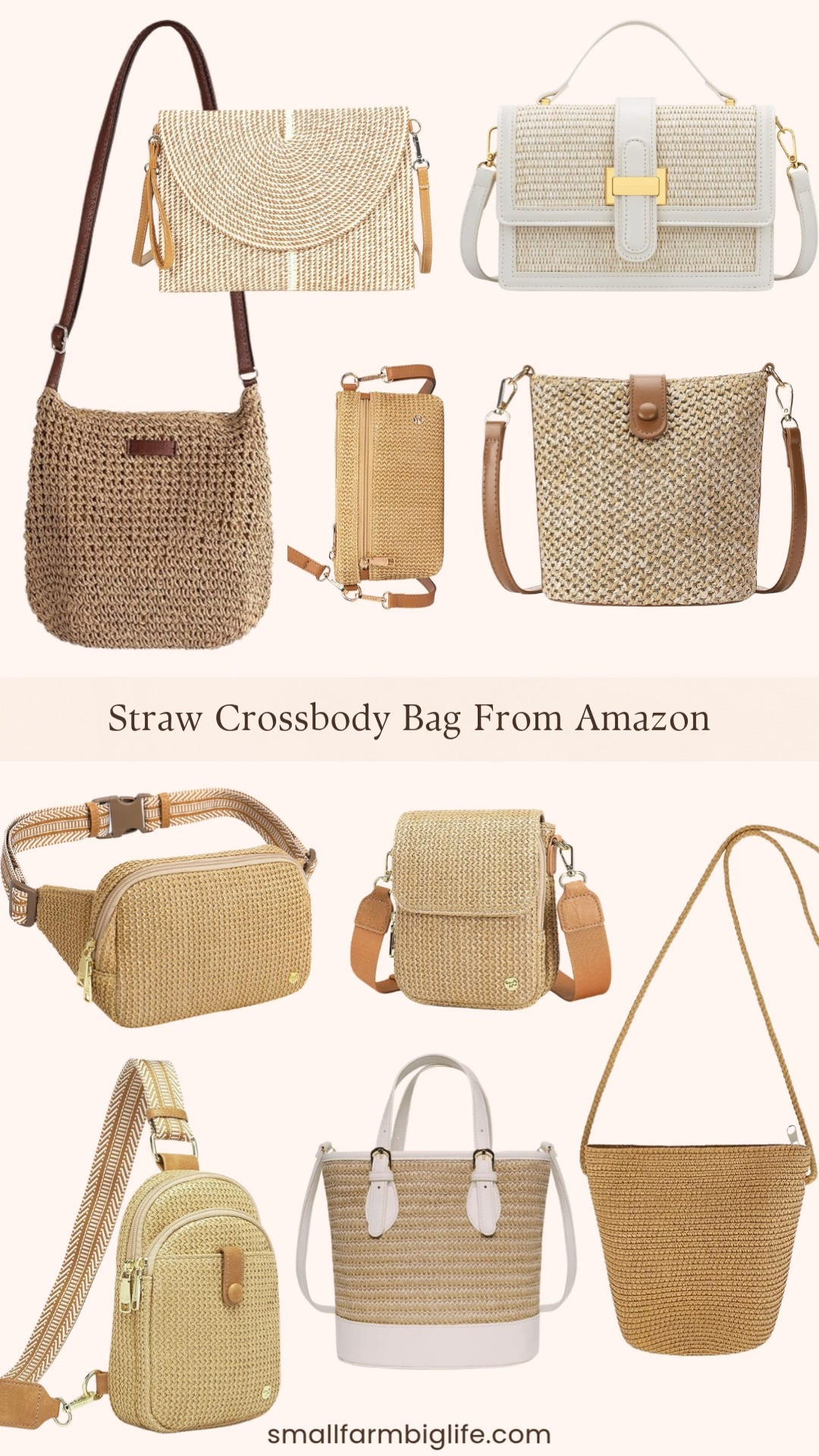 Straw crossbody bags are the summer accessory I reach for every single day and Amazon has so many beautiful styles at amazing prices right now! From small woven crossbody bags and straw bucket bags to striped envelope clutches, top handle styles, and even a cute straw belt bag, these are the effortless and chic summer purses that go with absolutely everything. All the natural and neutral tones that make every summer outfit feel complete. Linking all my favorites below! 

 #LTKSeasonal #LTKOver40 #LTKTravel