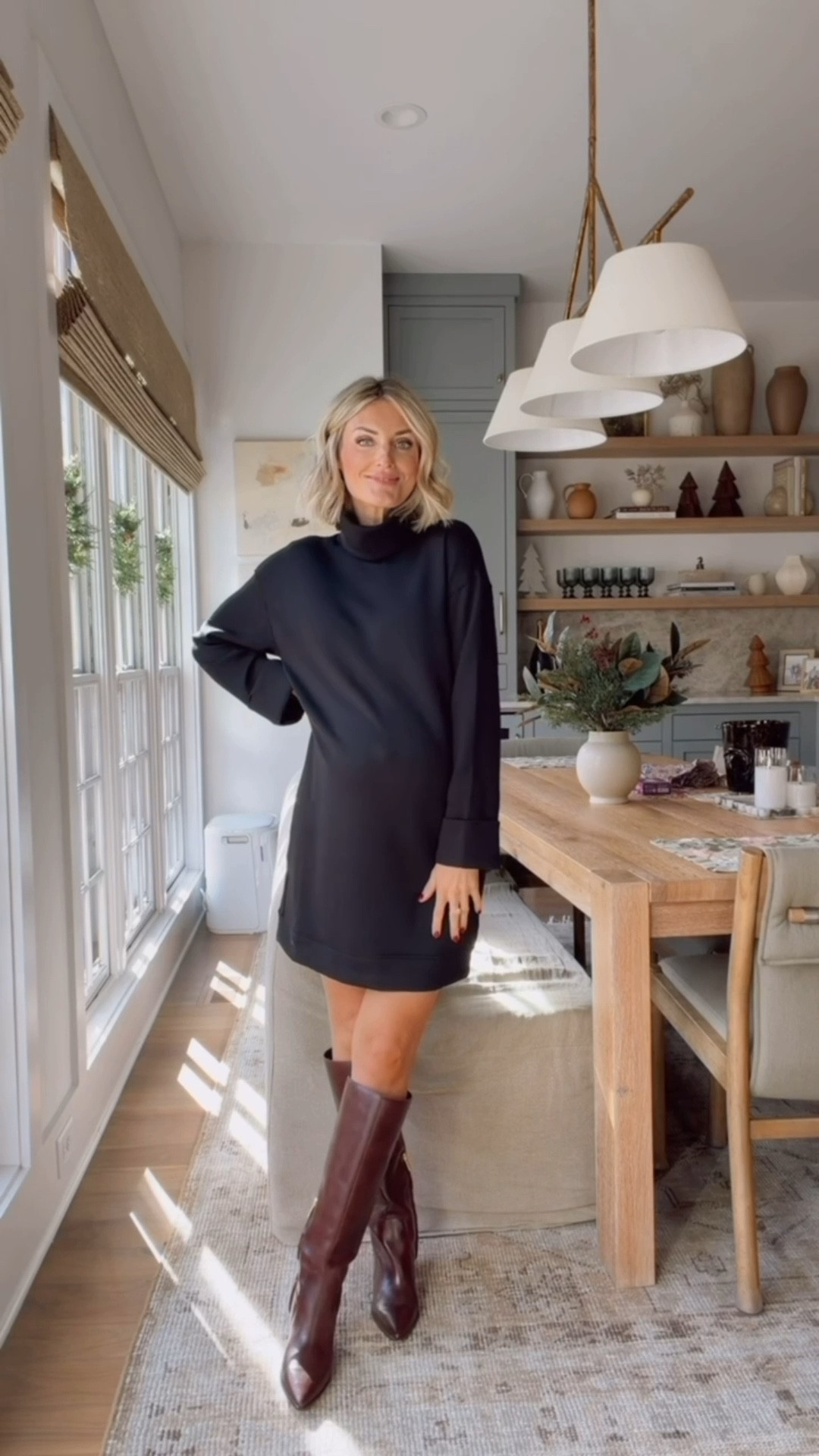 This black dress is such a great staple to have in your closet! The material is SO soft & very nice quality! Use for BRITTANYXSPANX for 15% off your first Spanx order! I’m wearing a S to accommodate for the bump!

Loverly Grey, Spanx, turtleneck dress, black dress, maternity, winter staples, capsule wardrobe 

#LTKSeasonal