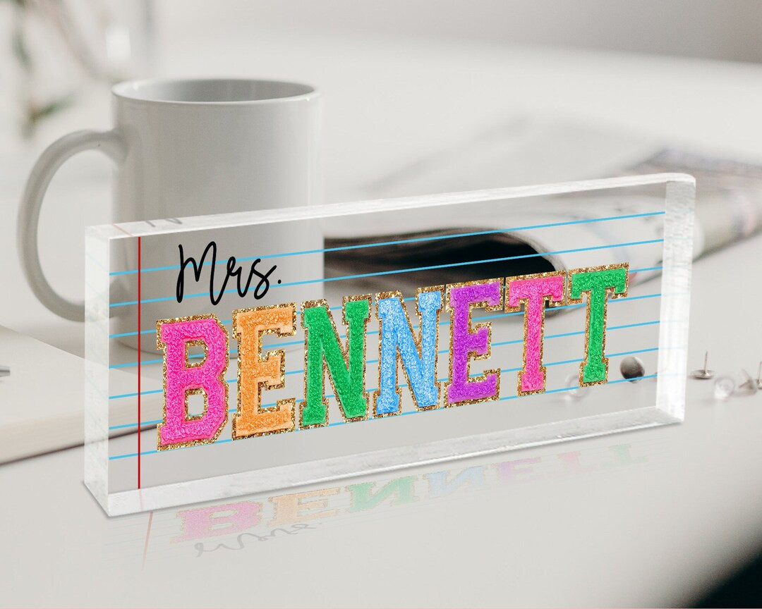 Custom Teacher Sign, Teacher Desk Name Plate, Classroom Decor, Teacher Gift Personalized, Teacher... | Etsy (US)