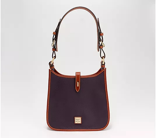Dooney & Bourke Pebble Leather Messenger Bag | QVC
