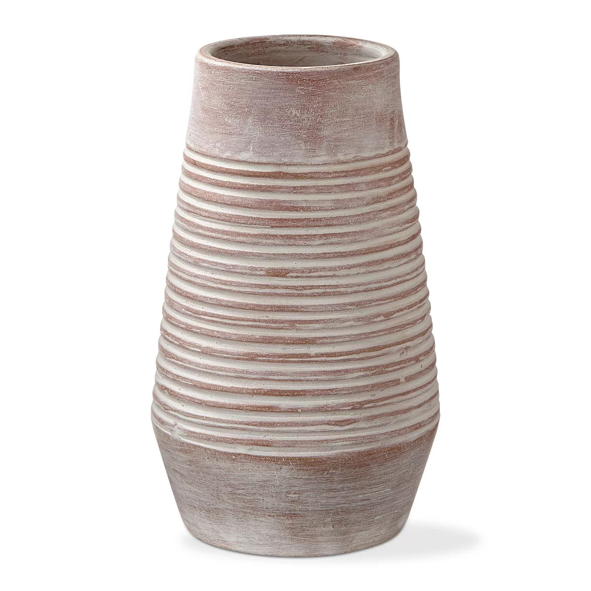 tagltd Mesa Whitewashed Terracotta Planter, 4.75L x 4.75W x 8.5H, Decorative Use Not Water Tight | Target