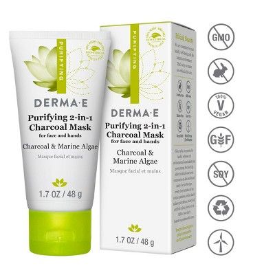 DERMA E Purifying 2-1 Charcoal Face Mask - 1.7oz | Target