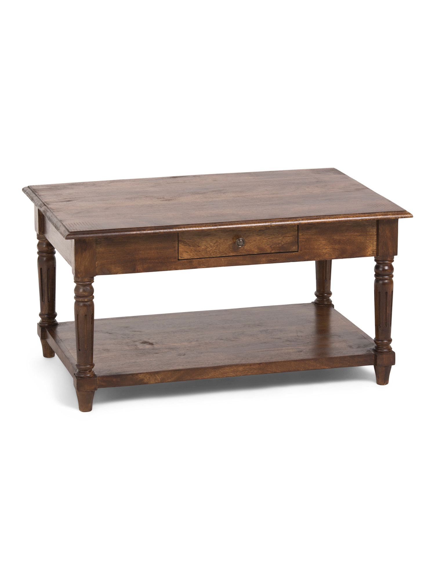 33.5x21.75x17.75 Solid Wood 2 Drawer Coffee Table | TJ Maxx