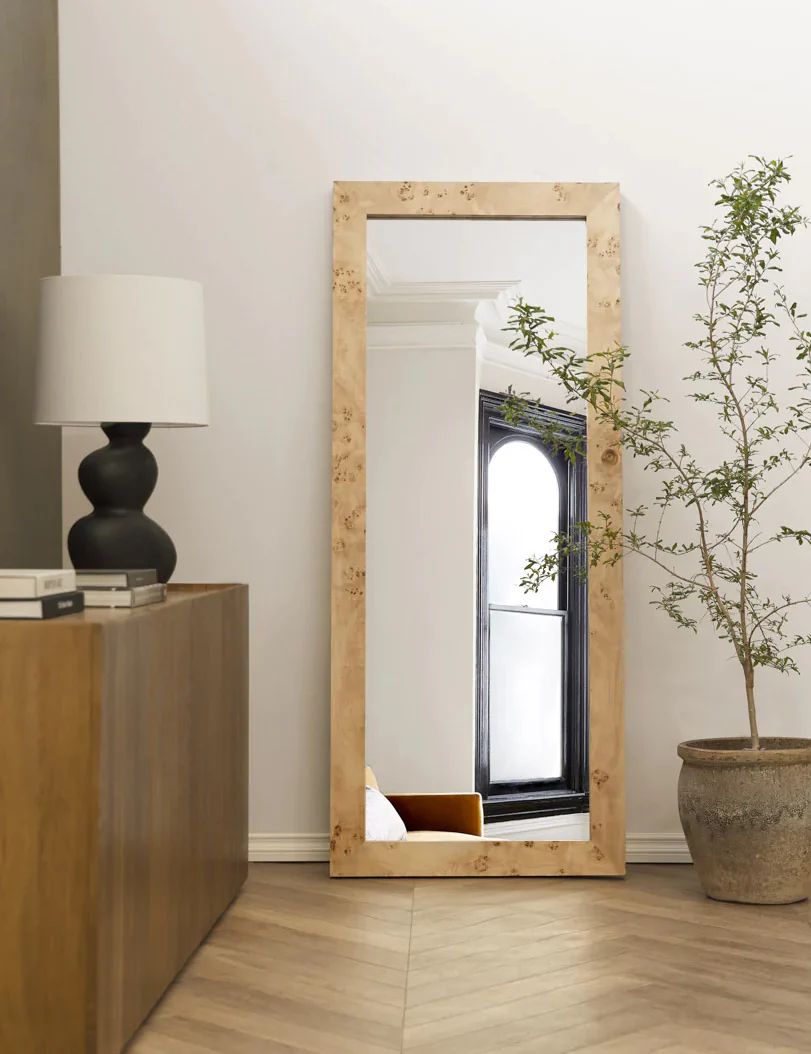 Bree Burl Wood Floor Mirror | Lulu and Georgia 