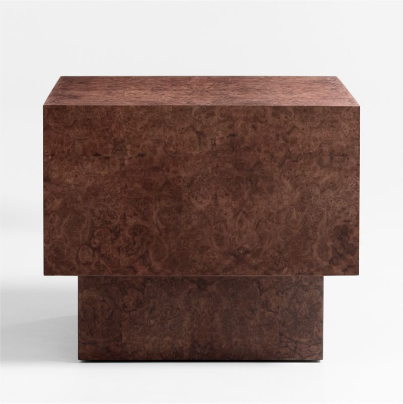 Cubist Burl End Table + Reviews | Crate & Barrel | Crate & Barrel