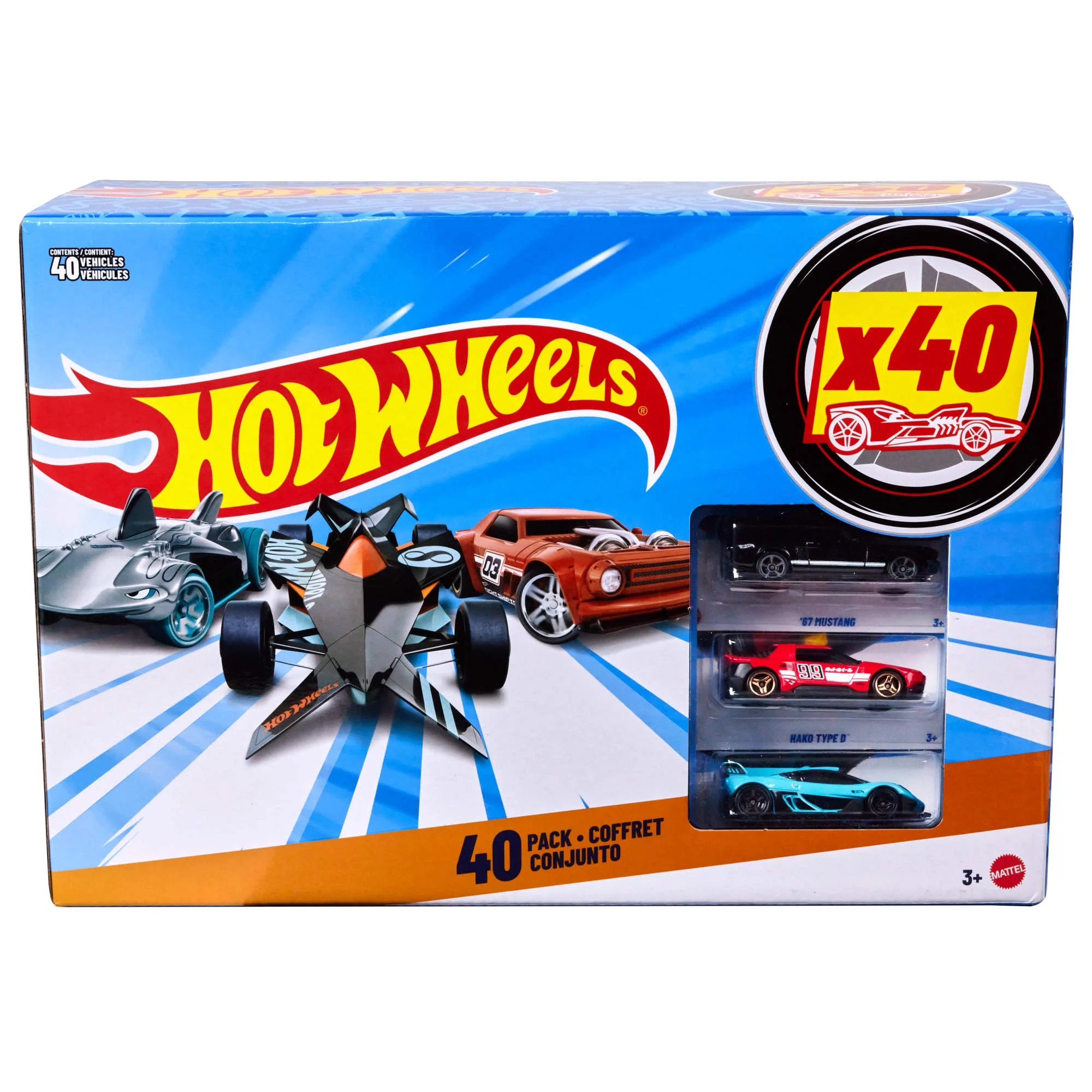 Hot Wheels 40 Pack, Set of 40 1:64 Scale Toy Race Cars, Rescue Vehicles or Trucks (Styles May Vary) | Walmart (US)