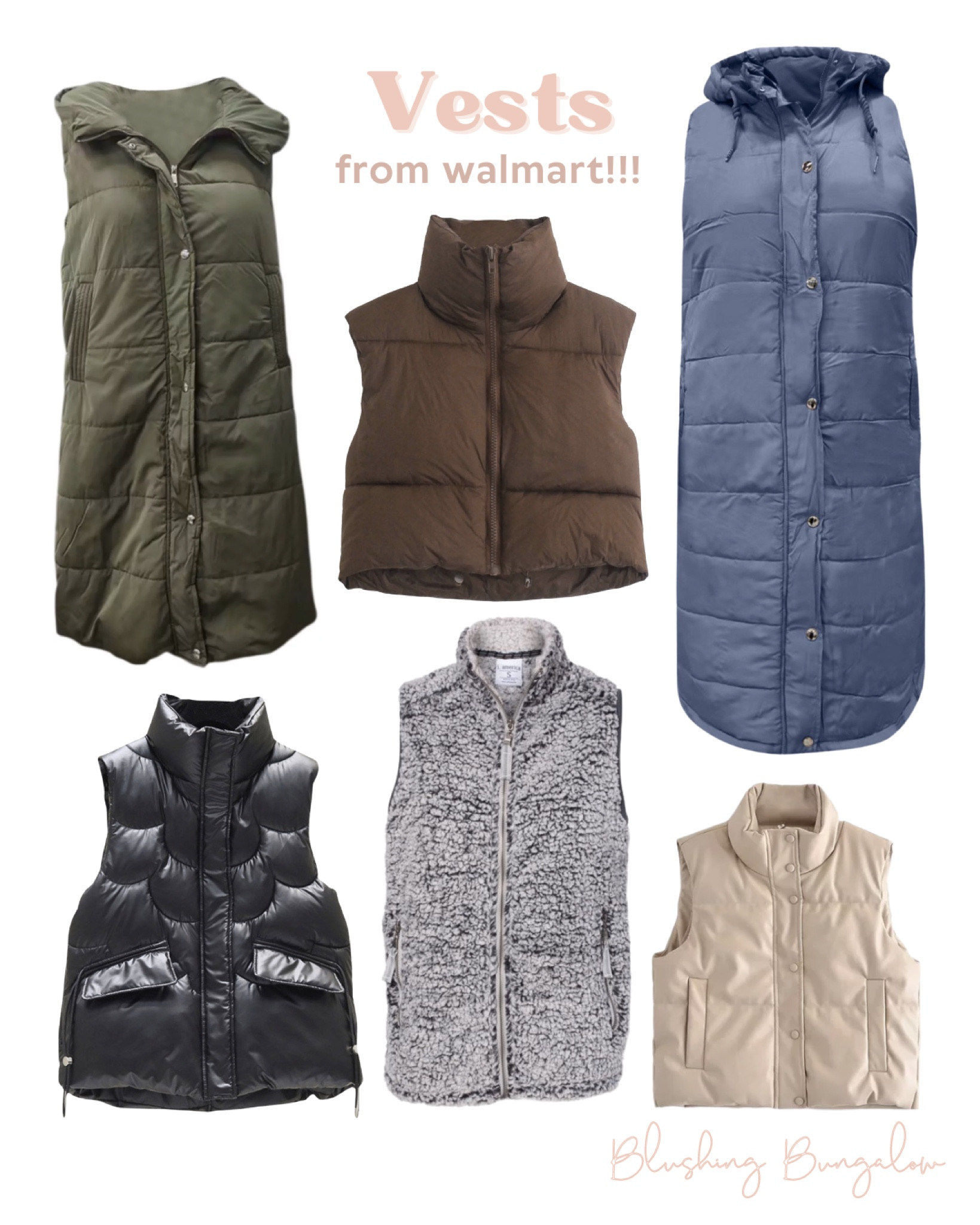 Vests, Walmart Fashion, Walmart, cropped vests, long vests, shiny vests, sherpa vests, puffer vests. #walmart #vests

#LTKSeasonal #LTKfit #LTKGiftGuide