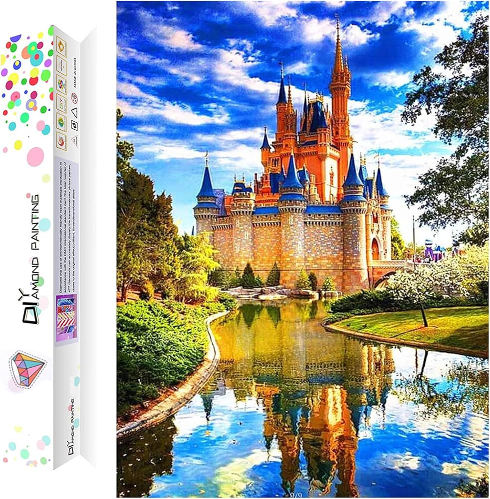 Diamond Art Reflection Castle DIY 5D Diamond Painting Kits for Adults Full Drill Arts Craft by Nu... | Amazon (US)