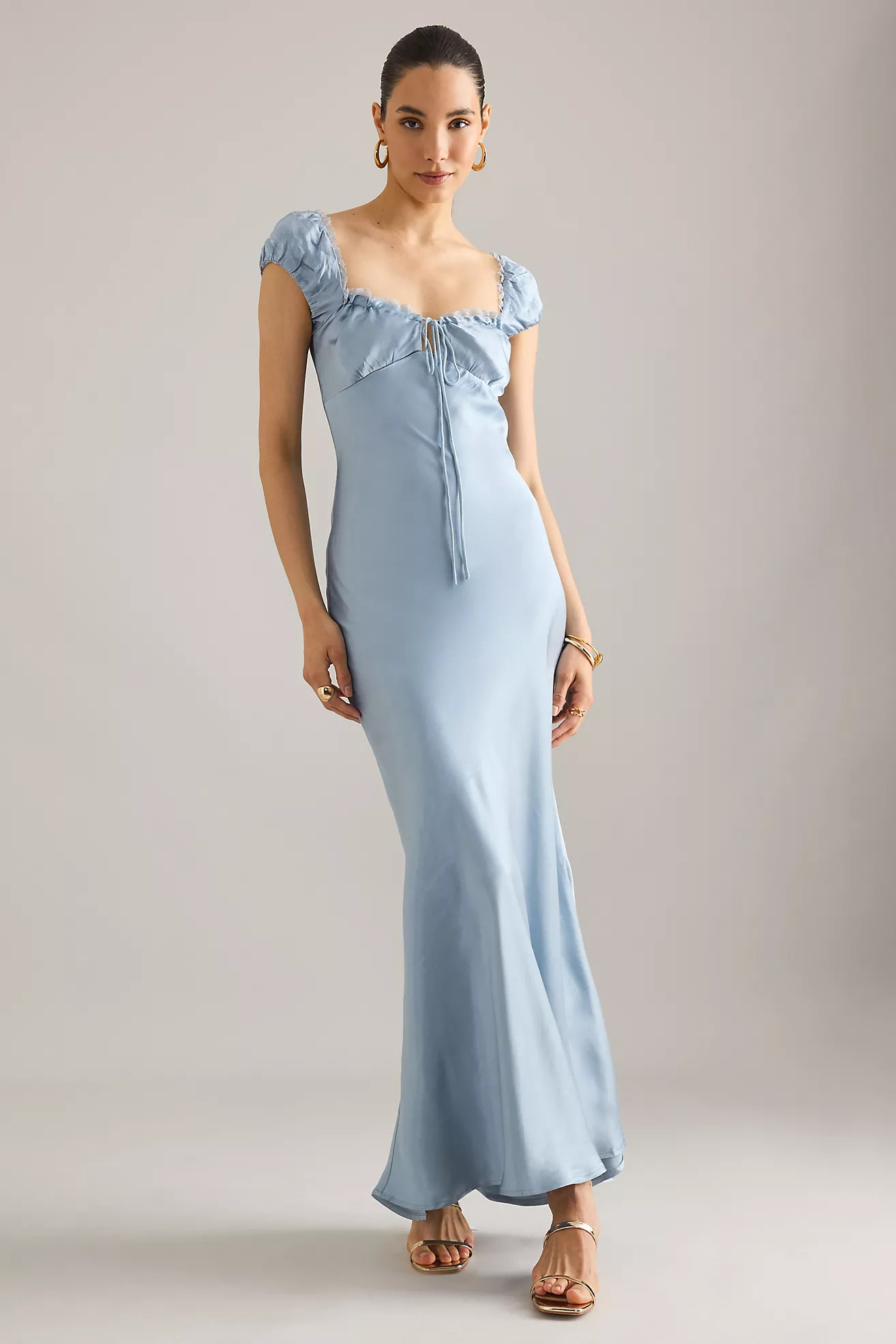 Bardot Stasia Satin Maxi Slip Dress | Anthropologie (UK)
