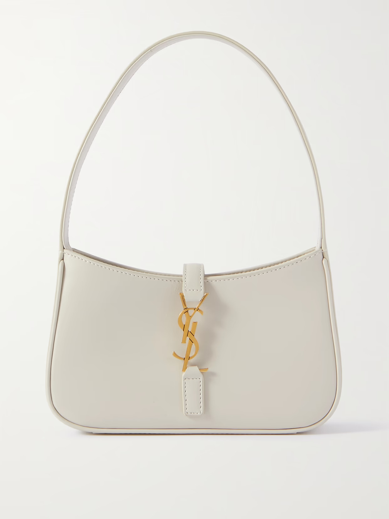 SAINT LAURENT - Le 5 À 7 Mini Leather Shoulder Bag - White | NET-A-PORTER (US)