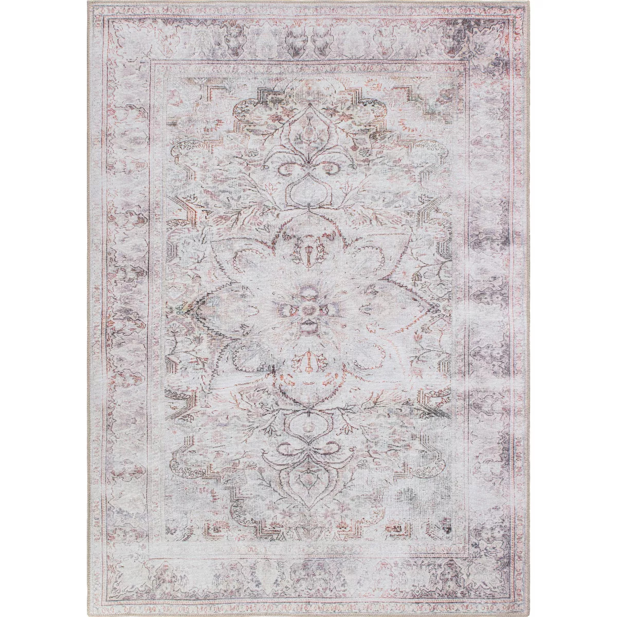 World Rug Gallery Bohemian Distressed Vintage Machine Washable Area Rug | Target