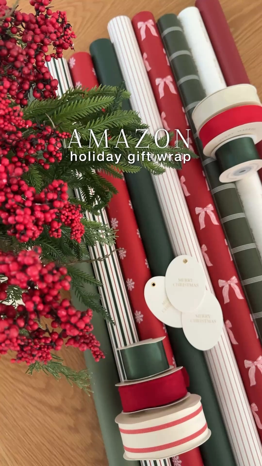 The perfect gift wrap for the holidays with coordinated bows & tags and it’s all on Amazon! 🎁

#LTKGiftGuide #LTKHoliday