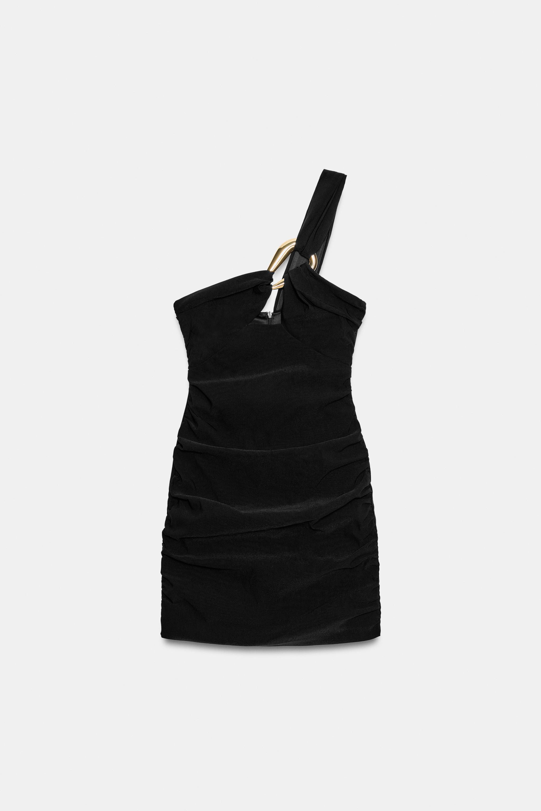 DRAPED MINI DRESS WITH HARDWARE | Zara UK
