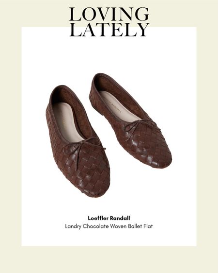 Woven flats, chocolate brown leather, ballet flats, Loeffler Randall

#LTKshoecrush #LTKSeasonal