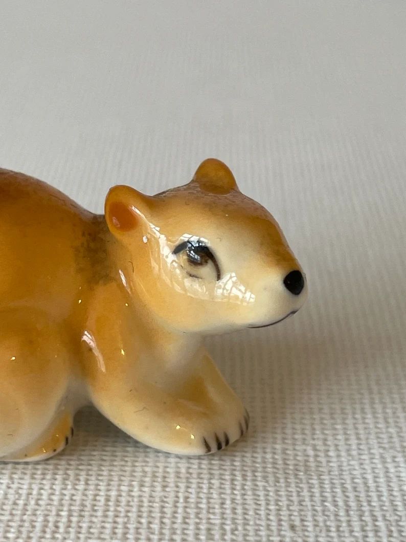 Vintage Ceramic Squirrel Figurine Miniature Woodland Animal - Etsy | Etsy (US)