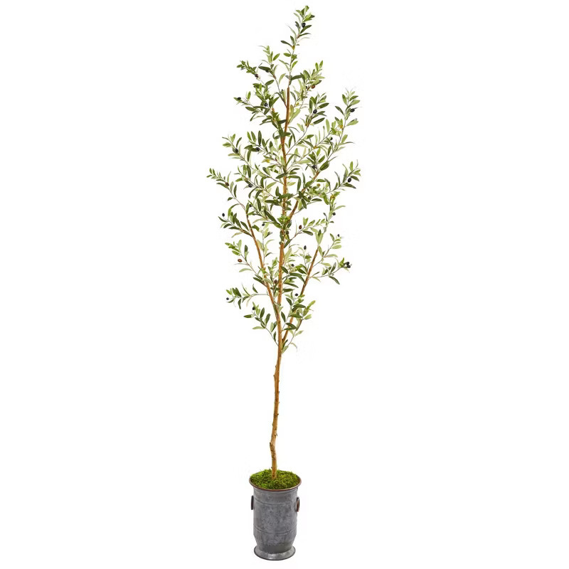 90" Artificial Olive Tree in Decorative Planter - Nearly Natural | Target