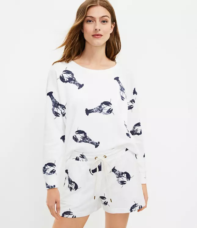 Lou & Grey Lobster Cozy Cotton Terry Shorts | LOFT