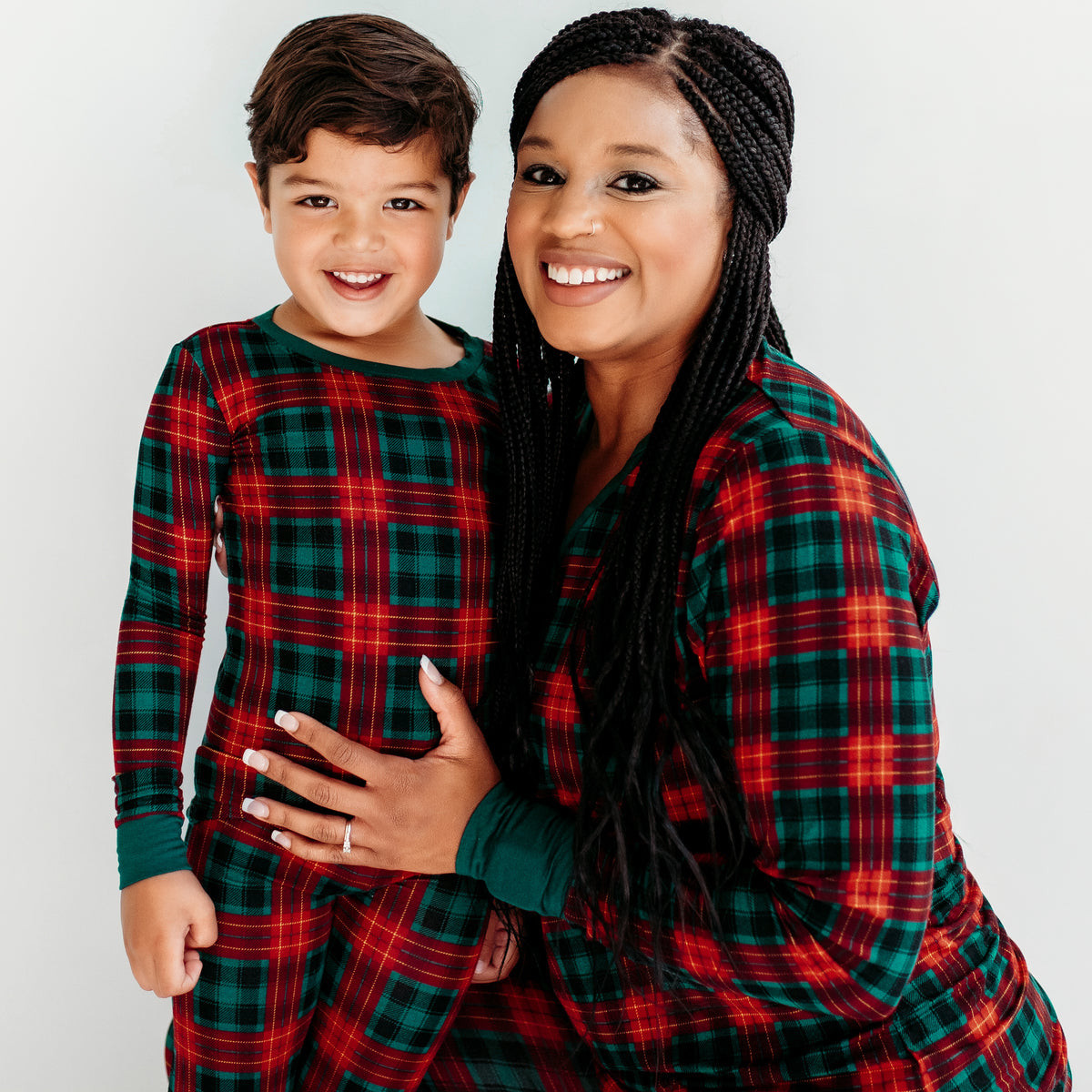 Tartan Two-Piece Bamboo Viscose Pajama Set | Little Sleepies