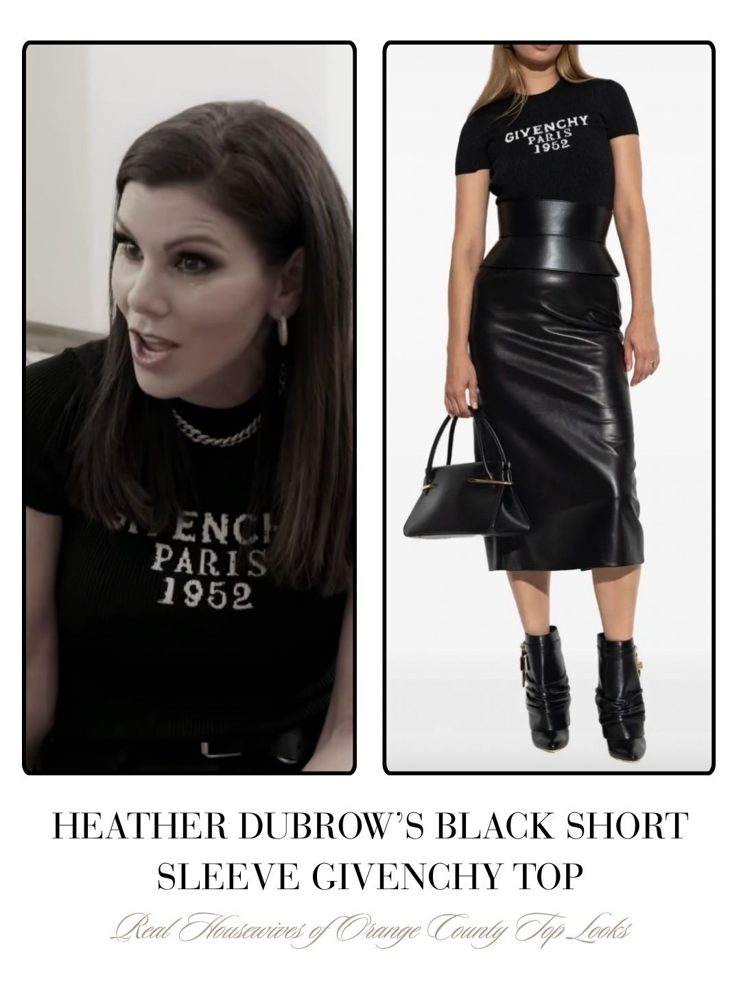 Heather Dubrow’s Black Short Sleeve Givenchy Top