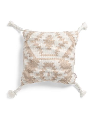 18x18 Indoor Outdoor Aztec Pillow | TJ Maxx