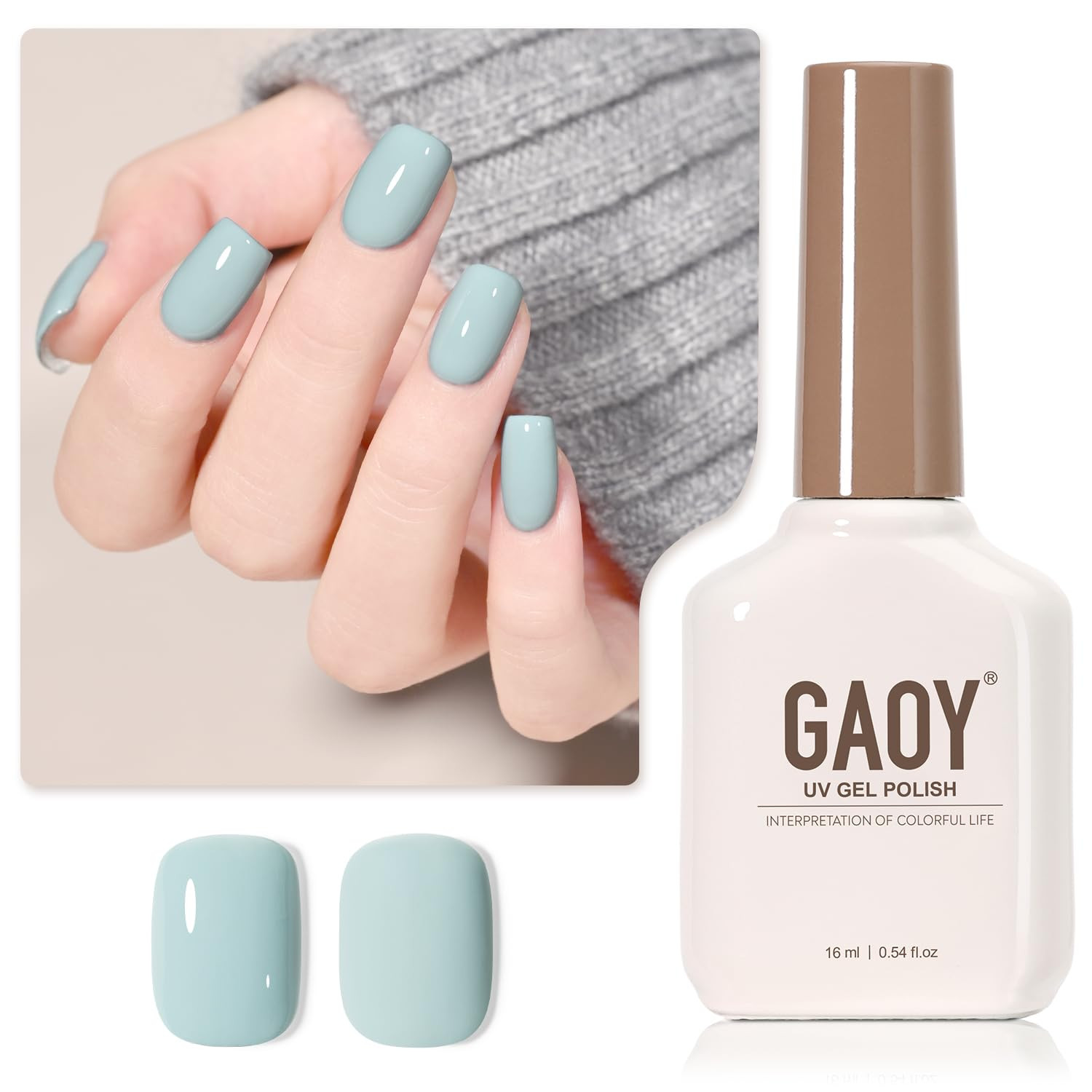 GAOY Blue Gel Nail Polish, 16ml Soak Off Gel Polish, UV Light Cure for Nail Art DIY Manicure at H... | Amazon (US)