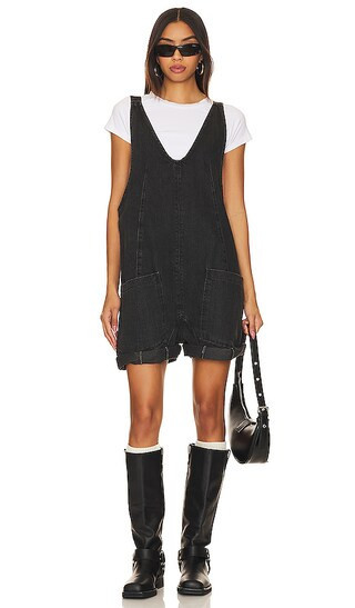 Free People x We The Free High Roller Shortall in Black. - size M | Revolve Clothing (Global)