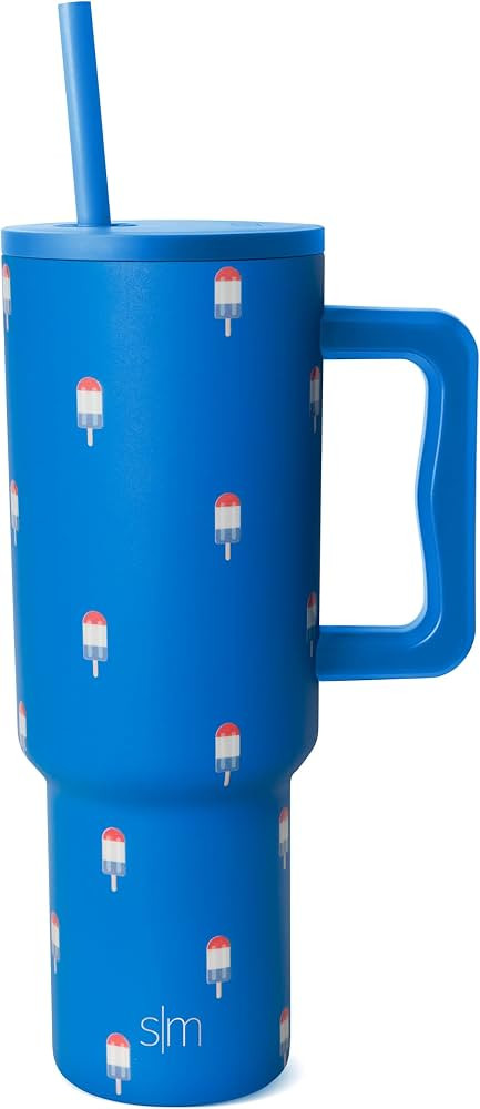 Simple Modern 40 oz Tumbler with Handle and Straw Lid | 4th of July Insulated Reusable Stainless ... | Amazon (US)