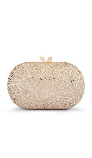 Faye Oval Clutch in Gold | Revolve Clothing (Global)