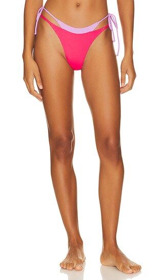 Seam-free Fused Mackena Bikini Bottom in Hot Cherry & Jewel | Revolve Clothing (Global)