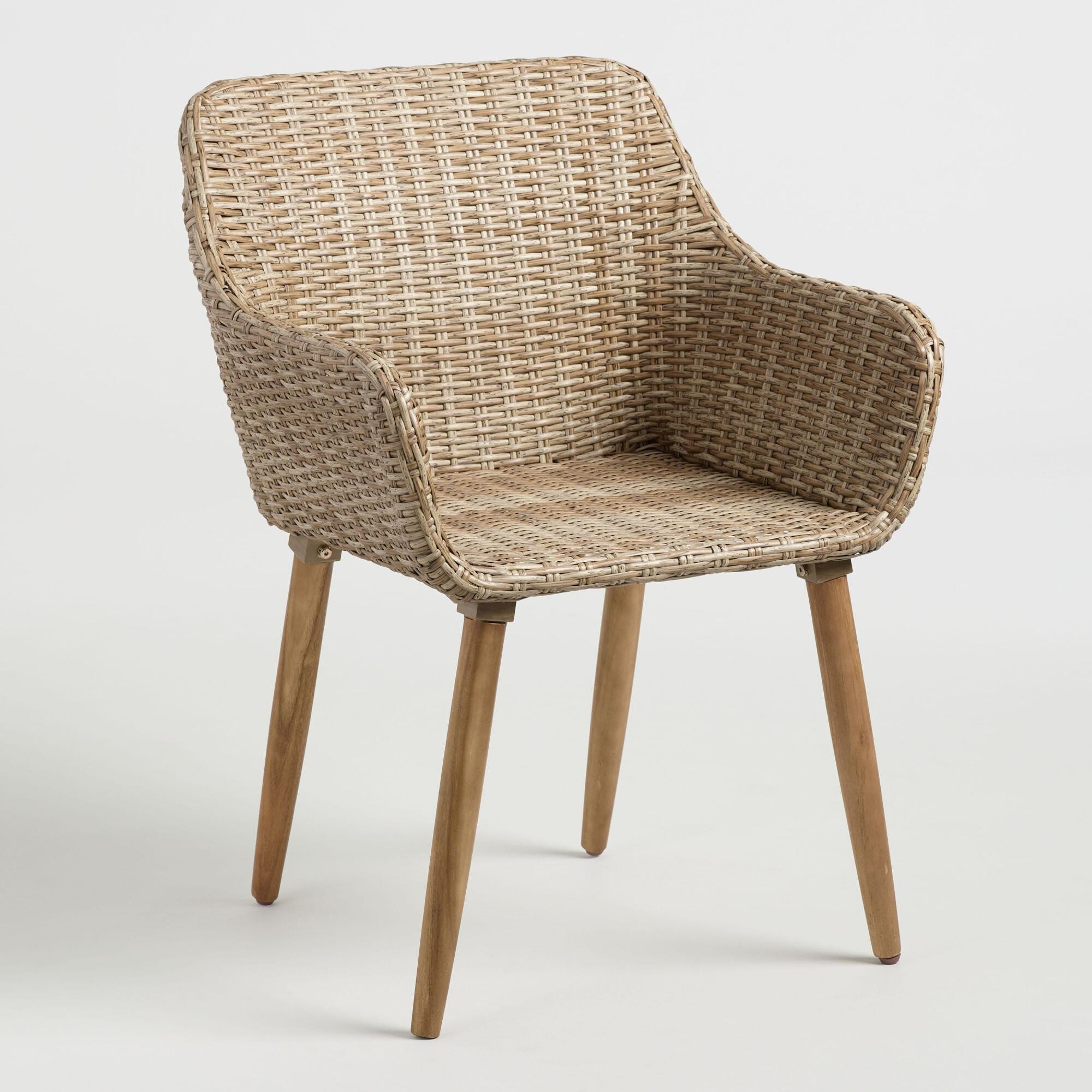 Natural All Weather Wicker Blanca Outdoor Patio Dining Chair by World Market | World Market