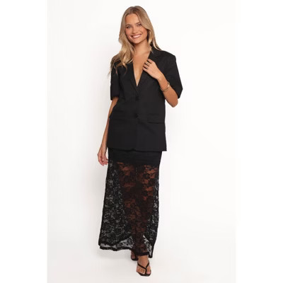 Petal and Pup Laken Sheer Lace Maxi Skirt - Black S | Target