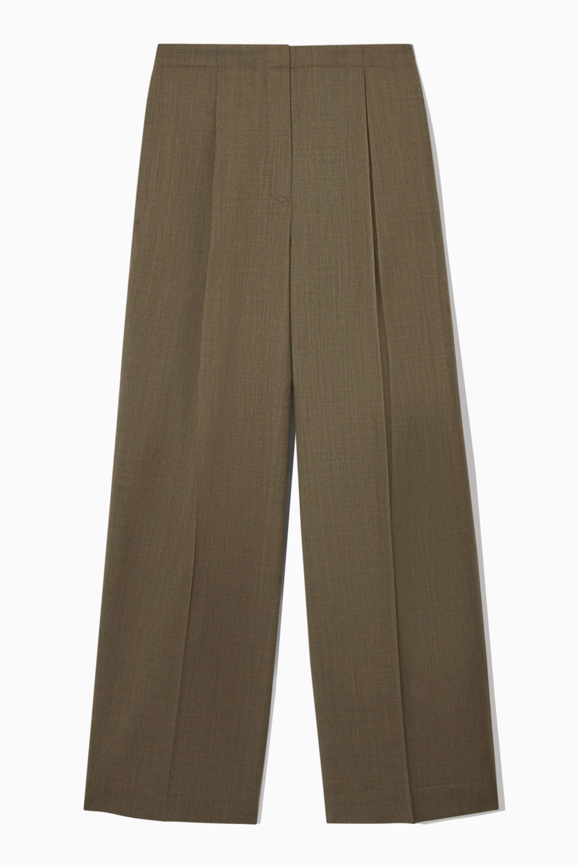 PLEATED WIDE-LEG WOOL TROUSERS | COS UK