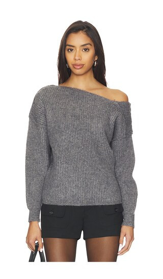 Line & Dot Shore Sweater in Charcoal. - size L | Revolve Clothing (Global)