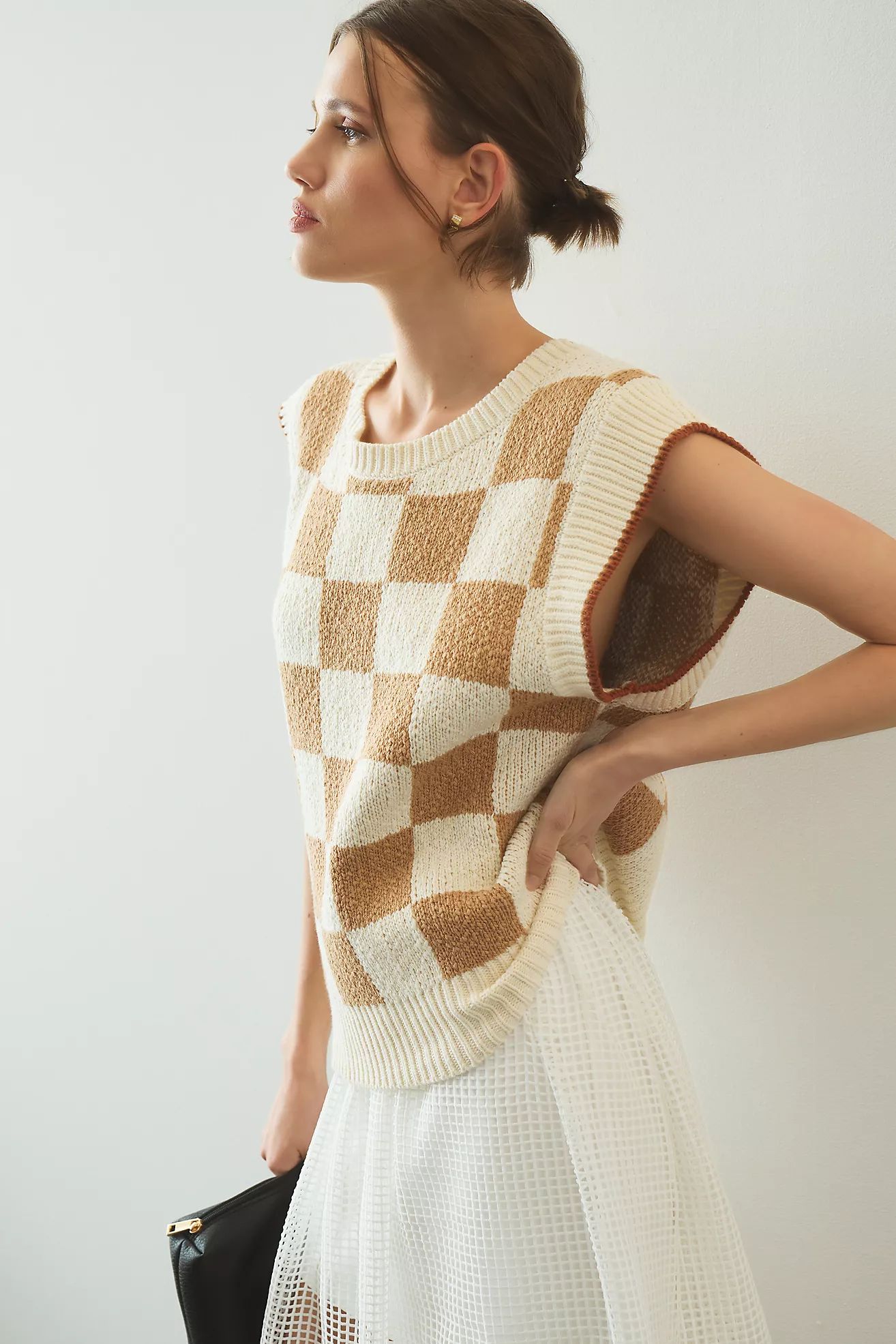 Maeve Checkered Sweater Vest | Anthropologie (US)