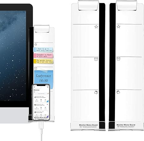 Multifunction Computer Monitor Memo Board - Transparent Computer Side Panel Memo Creative Monitor... | Amazon (US)