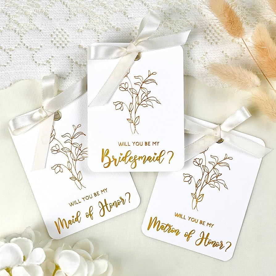Bridesmaid Proposal Card Set - 8 Will You Be My Bridesmaid Card, 2 Maid Of Honor Proposal Cards, ... | Amazon (US)