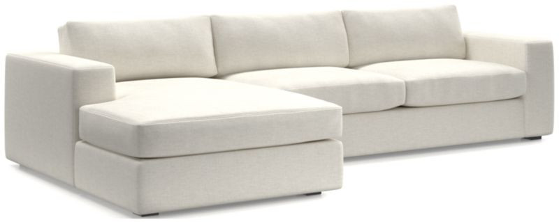 Oceanside 2-Piece Chaise Sectional Sofa + Reviews | Crate & Barrel | Crate & Barrel