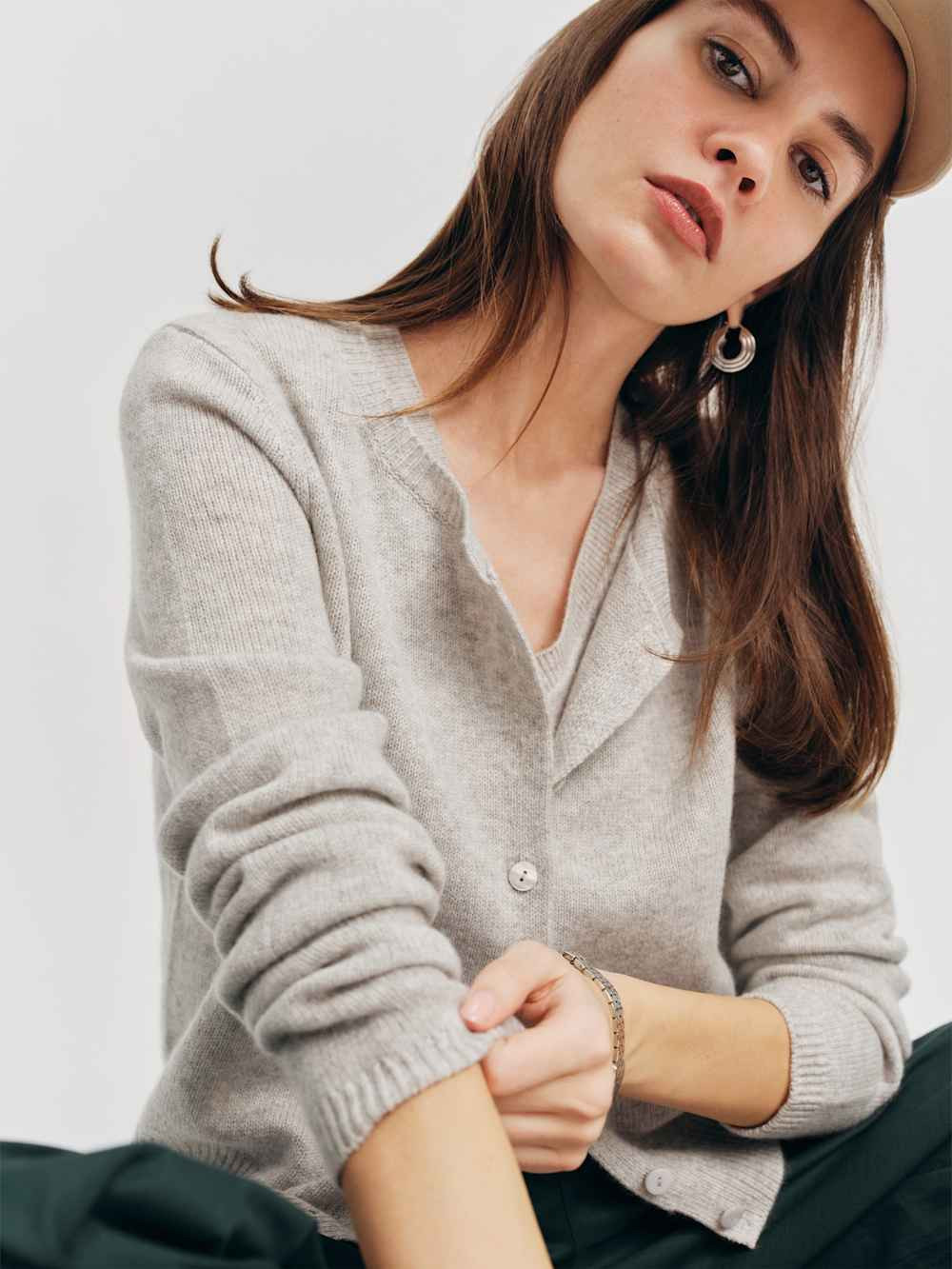 Clara Cashmere Crew Cardigan | Reformation (Global)