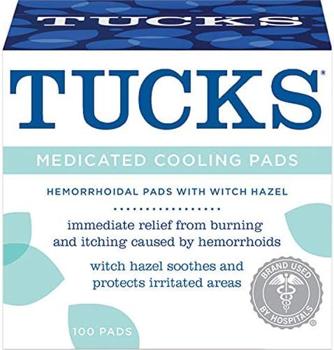 Tucks Medicated Hemorrhoid Cooling Pads. 100 Pads Each (Pack of 2) | Amazon (US)