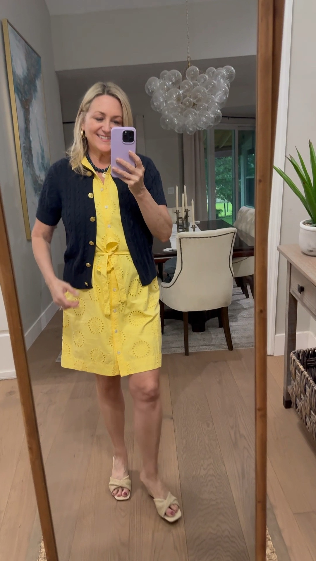 You have to be happy in this yellow eyelet dress!  Summer outfit, spring dress, business casual outfit, brunch outfit

#LTKdayinmylife #LTKootd #LTKSeasonal