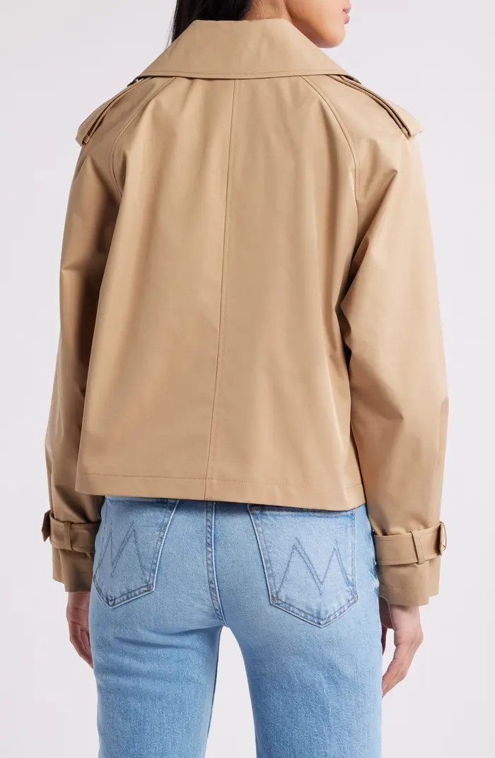 Double Breasted Crop Trench Coat | Nordstrom