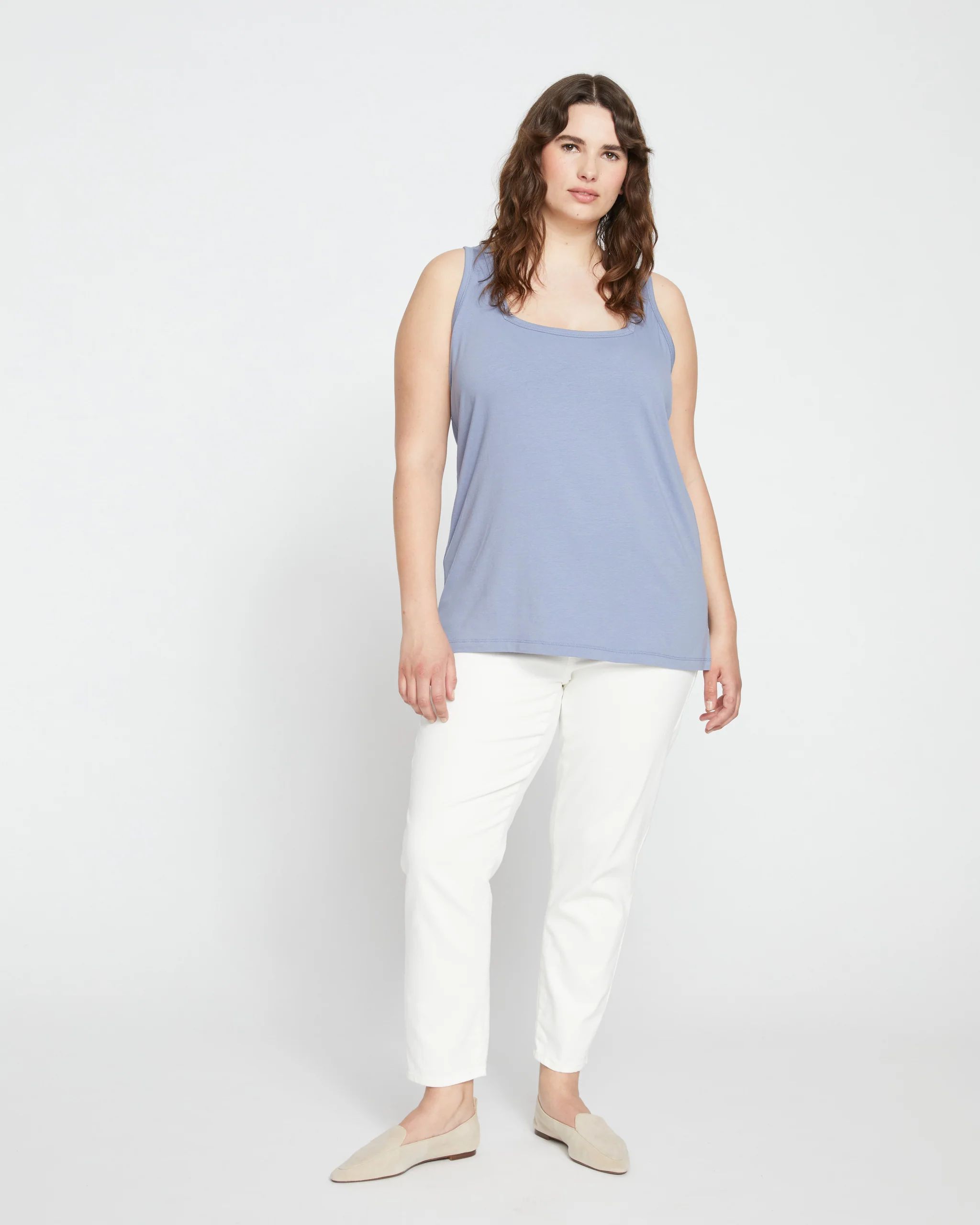 Square Neck Tank Top - Pressed Pansy | Universal Standard