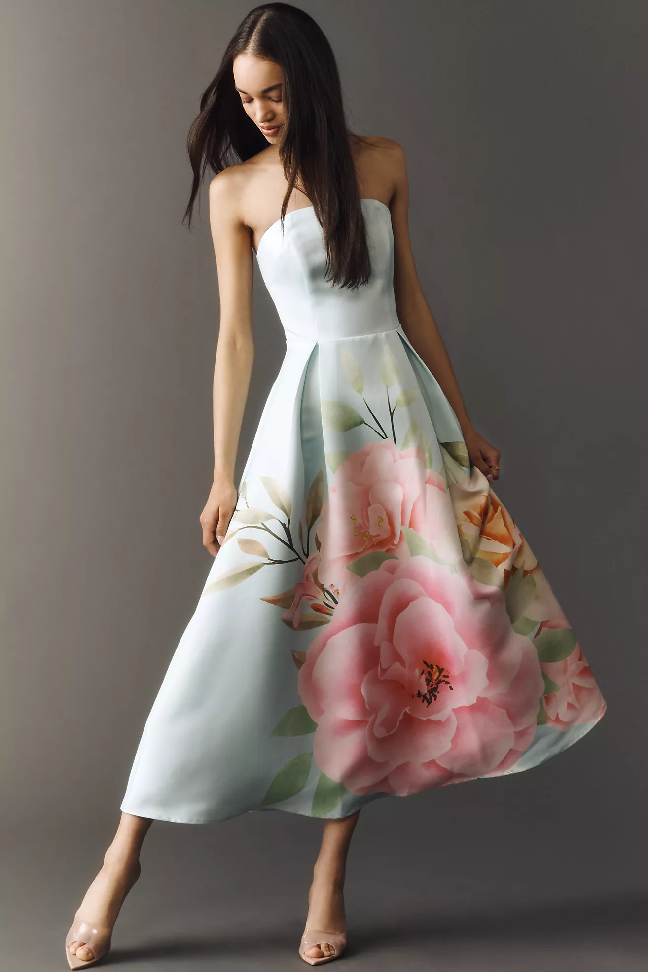 Elliatt Harper Strapless Midi Dress | Anthropologie (US)
