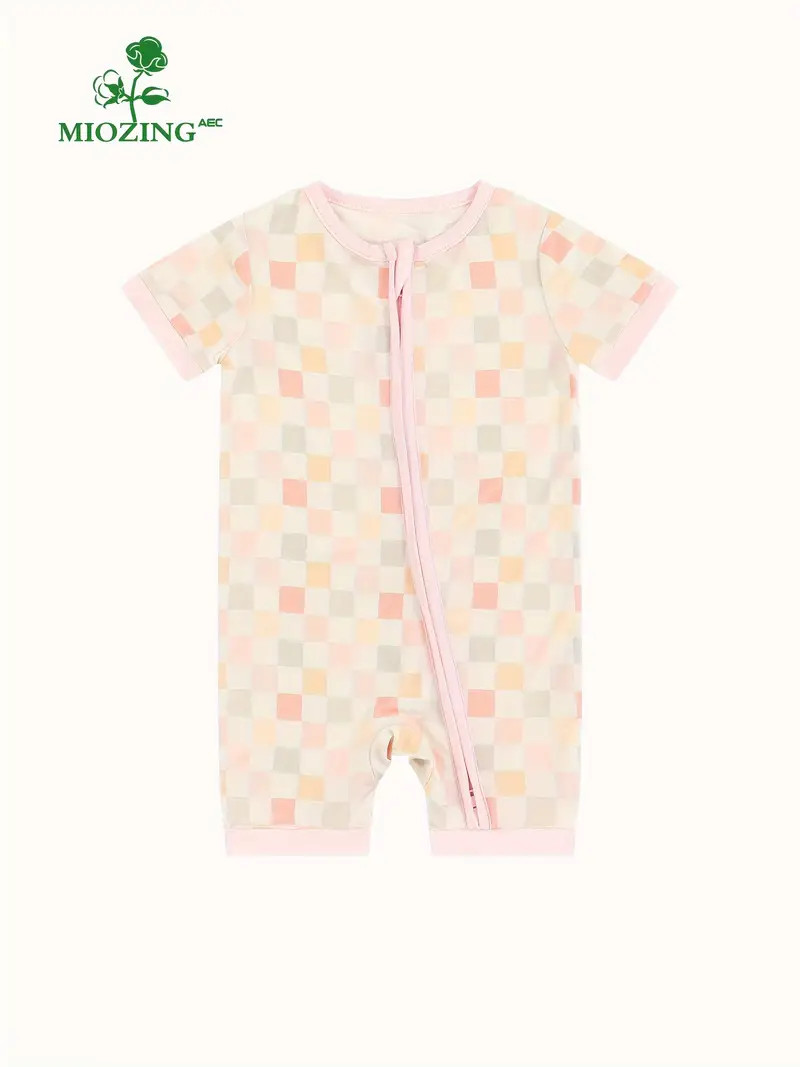 Soft & Breathable Bamboo Fiber Short Sleeve Onesie Romper for Infant & Toddler Girls - Crew Neck,... | Temu Affiliate Program