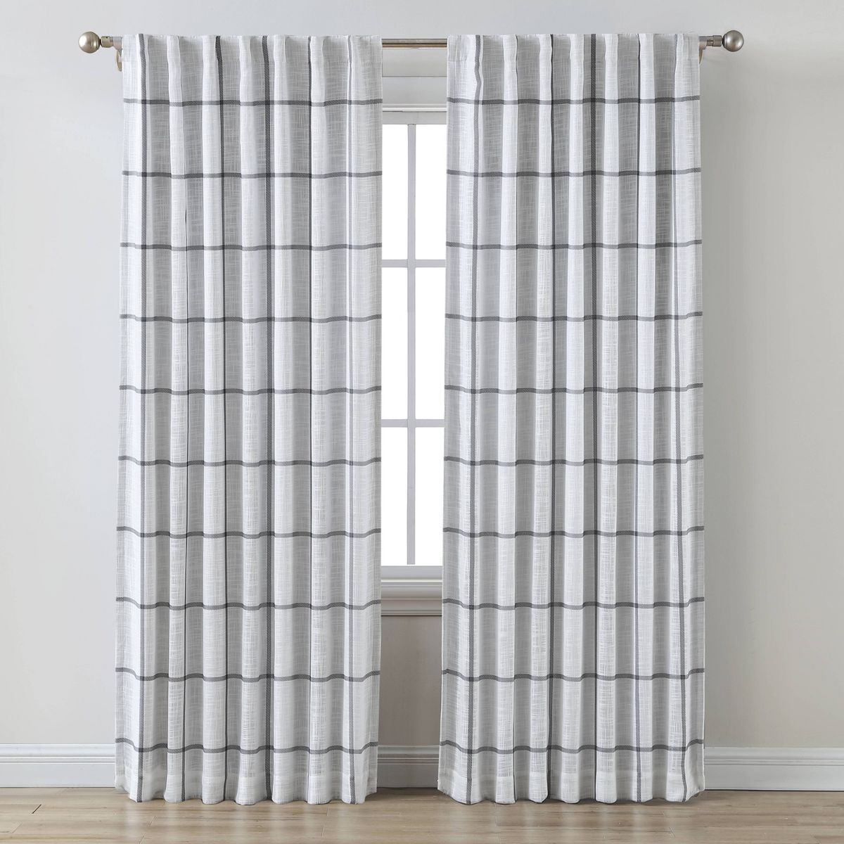 1pc Blackout Window Curtain Panel Gray - Threshold™ | Target