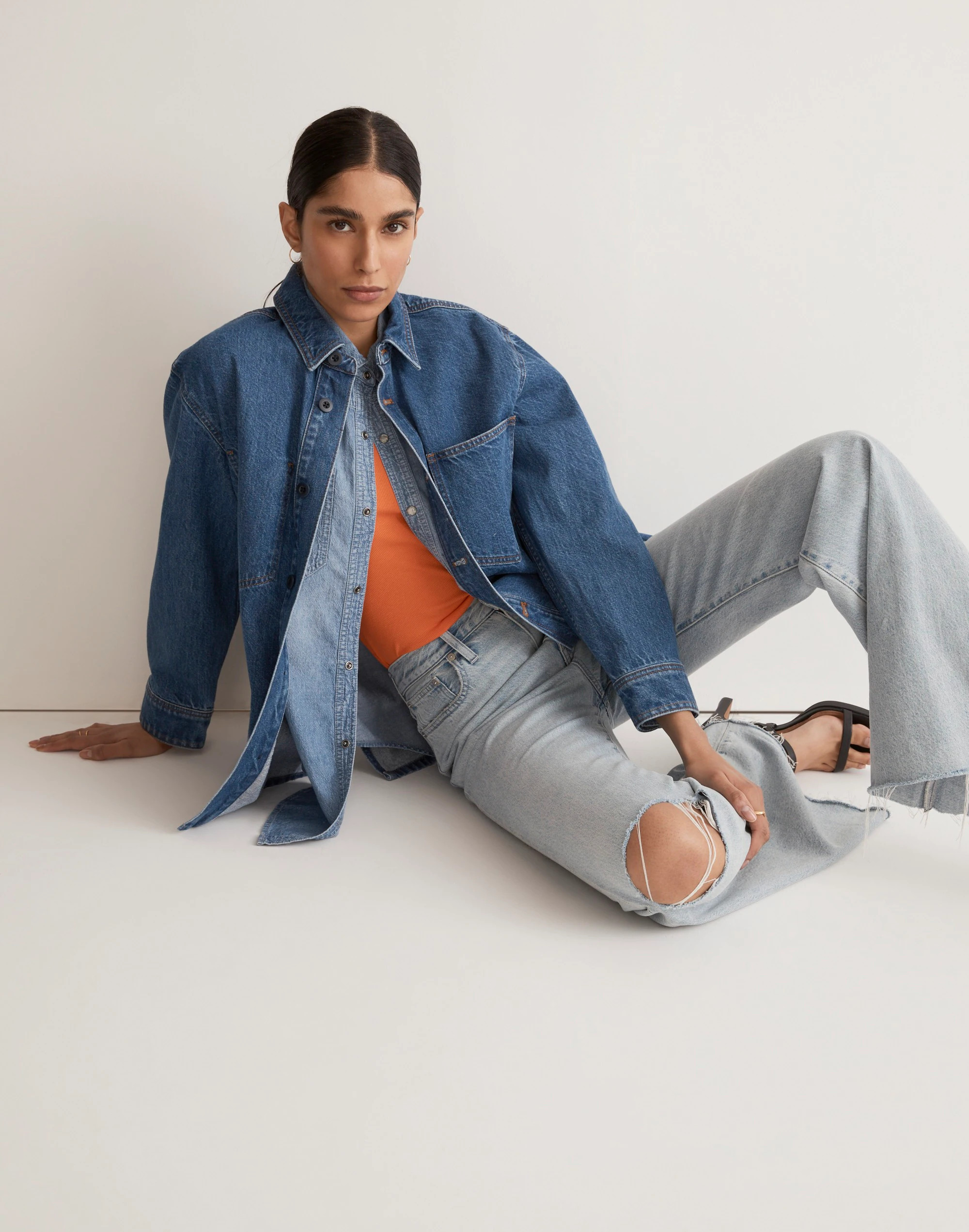 Denim Shirt-Jacket in Taitley Wash | Madewell