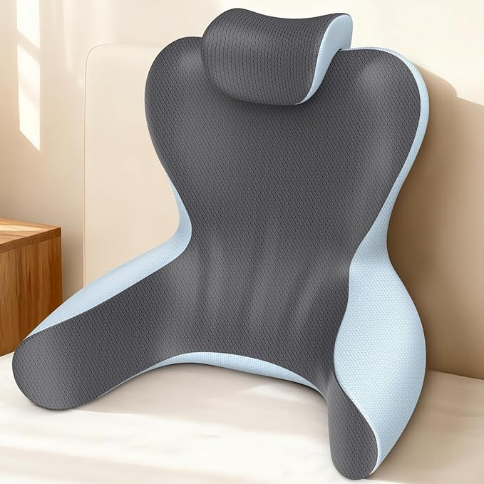 Reading Pillow for Sitting in Bed,22" H Back Support Pillow for Sitting up,Back Rest & Lumbar Sup... | Amazon (US)