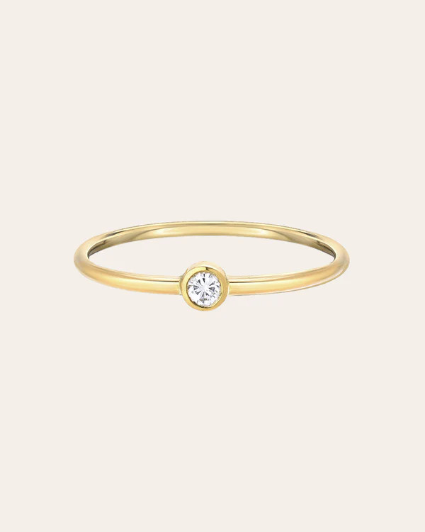 Bezel Diamond Ring | Zoe Lev Jewelry