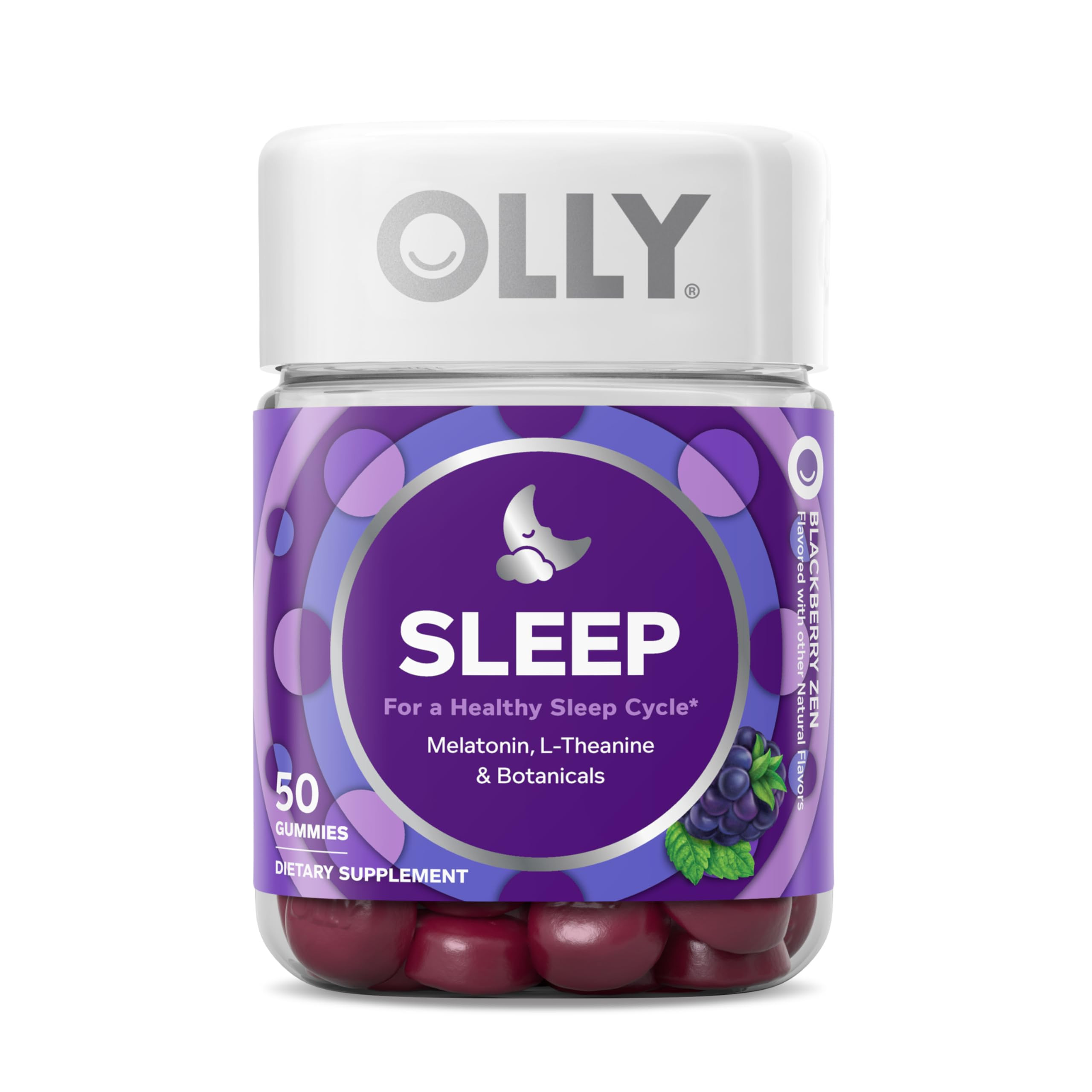 Olly Sleep Gummy, 3mg Melatonin, Chamomile, L-theanine & Lemon Balm, Sleep Aid For a Restful Heal... | Amazon (US)